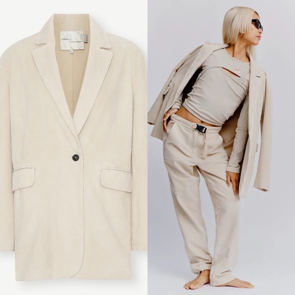 NEW Birgitte Herskind Wilma Coffee Single Front Button Oversized 42 Blazer - Picture 3 of 10